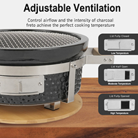 Barbecue coréen de style portable de table en céramique noire de qualité supérieure Auplex en acier inoxydable