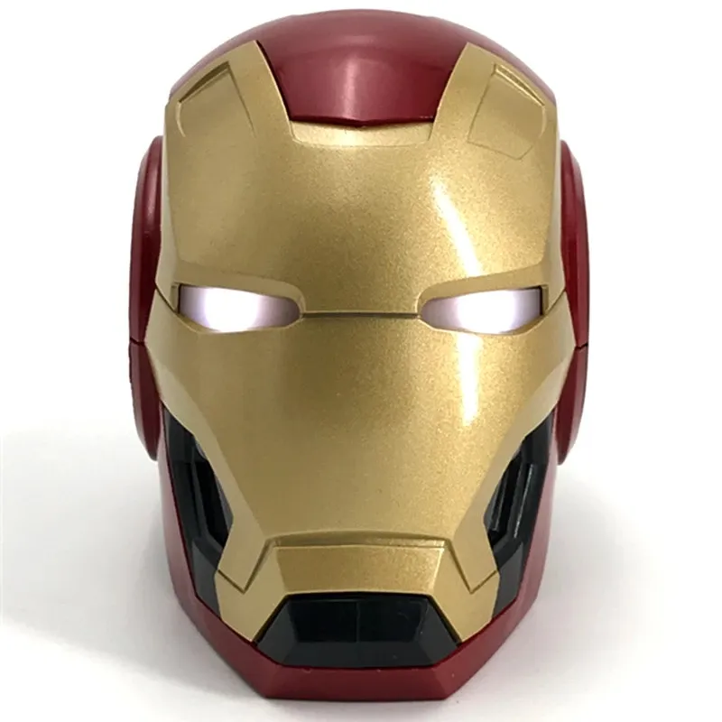 Dropship Speaker BT Subwoofer Iron Man, Speaker BT Gaya Panas Marvel Iron Man Mendukung Kartu TF untuk Ponsel PC 2021 Baru