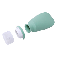 Ensemble de bouteilles de voyage en silicone compactes 3-en-1 personnalisées, sans BPA, taille standard TSA, réutilisables, rechargeables, tube compressible