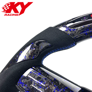 Volant de voiture en cuir et fibre de carbone forgée sur mesure, équipé de LED, compatible avec Chrysler 300, 300c, 300s, SRT, SRT8 - Product Image 2