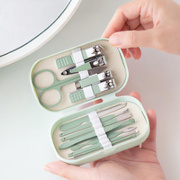 Ensemble de coupe-ongles de luxe 14 pièces en acier au carbone, outils de manucure portables durables, option de logo personnalisé, boîte en plastique, pour femmes