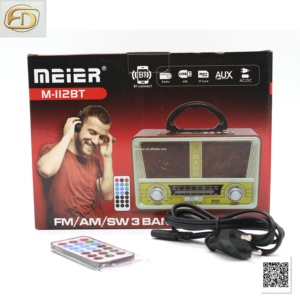 MEIER M112BT Best Seller <span class=keywords><strong>Radio</strong></span> portatili Multibandas ricevitore mondiale <span class=keywords><strong>Vintage</strong></span> Dc Dry Battery <span class=keywords><strong>Radio</strong></span> - Product Image 2