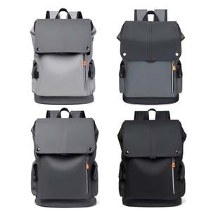 Mochila para Portátil Unisex de Gran Capacidad, Moderna, Deportiva, Escolar, con Cubierta USB Impermeable y Cierre de Cremallera, en Cuero PU - Product Image 2