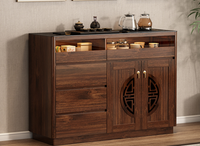 Buffet moderne en bois massif de grande capacité avec design écologique, meuble de rangement pour salle à manger et salon
