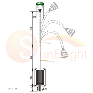 Lampe SUN-L02 électrique d'examen de clinique d'hôpital Lampe chirurgicale LED en plastique et métal avec support pour examens cliniques - Product Image 3