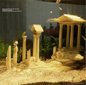 Estátua Arquitetônica Romana Antiga 280mm Acessórios Aquários <span class=keywords><strong>Fish</strong></span> Tank Aquarium Decor Scenic Display para Aquários - Product Image 3