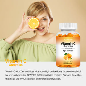 बच्चों के लिए प्राकृतिक नारंगी स्वाद विटामिन सी गुम्मीज, नवजात शिशुओं की गर्भवती महिलाओं के लिए कोई कृत्रिम रंग नहीं - Product Image 2