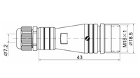 PC16F-2K prise à double encoche B prise et prise d'aviation 2 3 4 5 6 7 8 9 broches petit trou de connecteur mâle et femelle 16mm