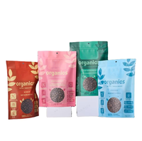 Sachet Mylar personnalisé refermable en PE avec fermeture éclair, thermoscellable, pour emballage alimentaire, fabrication OEM