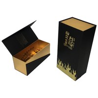 Cajas rígidas de materiales reciclados personalizados con laminación mate y estampado para té, cerveza, whisky, bebida energética, caja de vino, embalaje