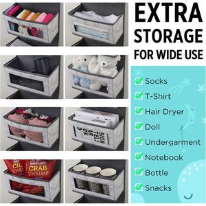 Organizador de Archivos Plegable de PVC Impermeable Compacto Gris de 5 Bolsillos para Colgar en la Pared con 2 Colgadores para Puertas - Product Image 5