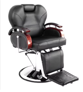 Sillón de Peluquería para Hombre, Plegable y con Elevación, Diseñado para Uso Retro en Salón de Belleza o Barbería - Product Image 1