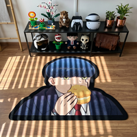 Tapis tufté personnalisé en gros sur le thème de l'anime, tapis Manga Mashle, tapis de sol en peluche douce de forme personnalisée pour la décoration de chambre