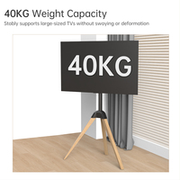 Soporte de TV de Acero y Madera Khcoohoo Kehao, Giratorio, Altura Ajustable para Sala de Estar, Soporte para TV LED de 65 Pulgadas, Luces LED/Toma de Corriente