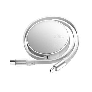 สายชาร์จเร็ว PD 240W แบบอลูมิเนียมชนิด <span class=keywords><strong>C</strong></span> แบบพับเก็บได้รองรับ <span class=keywords><strong>iPhone</strong></span> 15 16แบบพกพา Type <span class=keywords><strong>C</strong></span> เป็นสายชาร์จ USB Type <span class=keywords><strong>C</strong></span> - Product Image 4