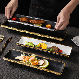 <span class=keywords><strong>Piatti</strong></span> Rettangolari per Sushi di Lusso <span class=keywords><strong>Vintage</strong></span> 12/16 Pollici, Stoviglie in Porcellana di Alta Qualità, Piatto in Ceramica Ecologico per Uso in Cucina - Product Image 6