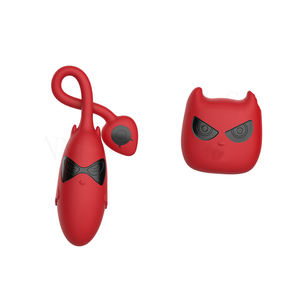 กล่องแบบกำหนดเองฟรี - เครื่องสั่นแบบรีโมทคอนโทรล ไข่สั่นสำหรับผู้หญิง น่ารัก ปีศาจน้อย ซิลิโคนเจล ของเล่นอีโรติก เครื่องนวดสั่น - Product Image 4