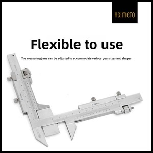 Calibrador Vernier Asimeto de alta precisión M1-25/M5-50 de acero inoxidable, fabricado en China continental, para medición de módulos - Product Image 3