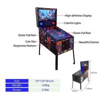Игровой автомат-пинбол с монетоприемником, 49-дюймовый 4K Ultra HD, виртуальный, в стиле ретро-аркады