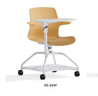 Chaise de direction moderne pliable avec tablette d'écriture pour salles de conférence et formations scolaires