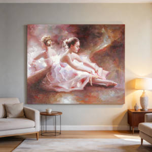 Dipinto a Mano di Famosa Ballerina Impressionista, Bellissimo Quadro a Olio su Tela per Soggiorno - Product Image 3