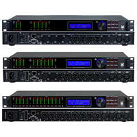 Système de gestion des enceintes audio professionnel DSP, processeur audio numérique, LA408, fréquence d'échantillonnage 192 kHz, 4 entrées 8 sorties, FIR intégré