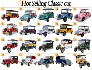 Zhenda Carro Eléctrico Vintage de Estilo Retro Personalizado, Superventas, Negro, con Asientos Rojos, para Turismo, con Volante a la Derecha, Vehículo Usado, Incluye Neumático de Repuesto - Product Image 4