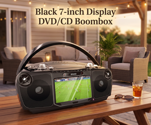Reproductor de DVD/CD con Pantalla Negra de 7 Pulgadas, Radio FM, Altavoces Estéreo AUX, Diseño Portátil y Personalizable - Product Image 2