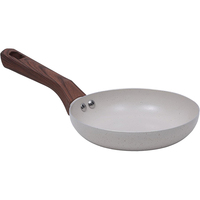 Casseroles et poêles modernes en aluminium antiadhésif avec manche en bois peint, granit et fer pour la cuisson à l'induction, logo personnalisé, artisanat forgé