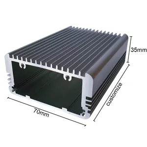 사용자 정의 가능 간단한 내구성 휴대용 70*35MM IP54 알루미늄 압출 din 레일 인클로저