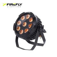 Projecteur LED PAR à piles RGBAW+UV 6-en-1 IP65 extérieur DMX512 sans fil 2.4G pour location événementielle et mariages