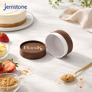 กล่องบรรจุภัณฑ์ทรงกระบอกสำหรับขนมอบ เค้ก ของหวาน ทำจากกระดาษคราฟท์รีไซเคิลได้ พิมพ์โลโก้ได้ตามต้องการ เหมาะสำหรับชีสเค้ก บรรจุภัณฑ์อาหารเกรดอาหาร - Product Image 3