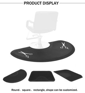 Tapete para Silla de Barbería y Salón 3'x5' x 0.7" Negro Semicircular para Estilistas - Product Image 6