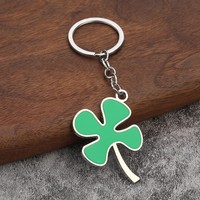 Porte-clés trèfle porte-bonheur, grande feuille verte, cadeau créatif, pendentif, porte-clés de voiture
