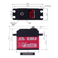 Servo Digital Programable B53BHLW con Engranaje de Acero Sin Escobillas, 0.090s, 31 Kg-cm, para Barcos RC 1/10