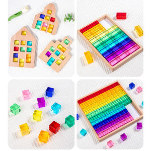 Kindergarten Creative Assembly Light Shadow Building Blocks Open-ended Toys Children's Sensory Translucent 40-Piece Animals - Product Image 3