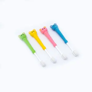 Brosse à dents Super douce pour enfants, brosse à dents manuelle de couleur personnalisée pour bébé