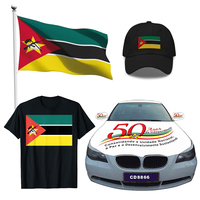 Funda Personalizada para Capó de Coche 115x155cm, Bandera Elástica para Exterior, 2025, 50 Aniversario, Elecciones Mozambique, Funda Perfecta para Capó de Coche