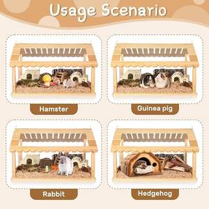 LG sıcak satış yüksek kalite kolay <span class=keywords><strong>diy</strong></span> gine kobay kafes ahşap hamster gine lüks hamsterkooi aksesuarları hamster kafes - Product Image 6