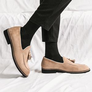 Chaussures de <span class=keywords><strong>luxe</strong></span> italiennes personnalisées pour hommes Mocassins en cuir de conduite en <span class=keywords><strong>daim</strong></span> Chaussures plates confortables et souples Mocassins en cuir décontractés - Product Image 3