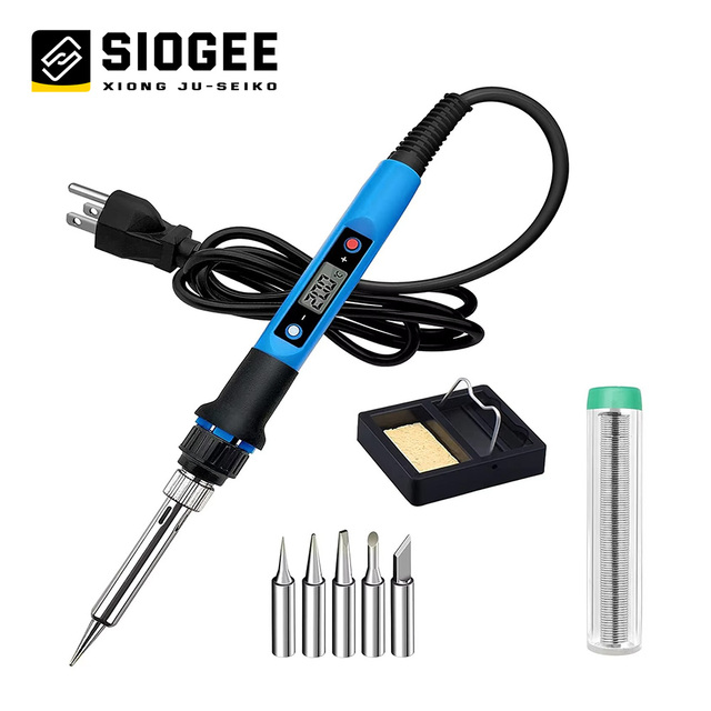 80W Electric Soldering Iron Kit for with Adjustable Temperature Internal Heat Resin Display Welding Torches