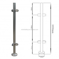 YL METAL Poteau de balustrade en verre en acier inoxydable 316 le plus vendu