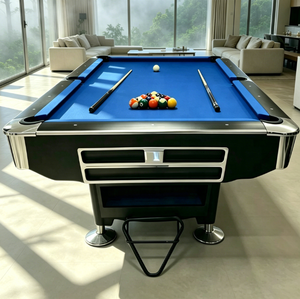 Moderner 9ft 8ft Familien-Billardtisch für Innenräume, Bestseller, Maßanfertigung, Großhandel, Snooker-<span class=keywords><strong>Billard</strong></span> 9-Ball-Tisch aus Schiefer und Massivholz - Product Image 1
