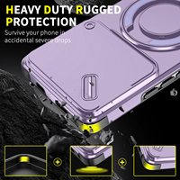Étui de téléphone portable Infinix Hot 60 Pro Plus Note 50 Pro Plus, design antichoc magnétique TPU+PC, support rotatif à 360 degrés, pour voiture