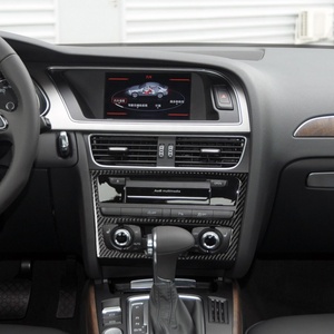 <span class=keywords><strong>Audi</strong></span> <span class=keywords><strong>Q5</strong></span>/A4L/A5 Accesorio de ajuste <span class=keywords><strong>interior</strong></span> Etiqueta engomada del coche de fibra de carbono Panel de control central Material de fibra de carbono real - Product Image 2