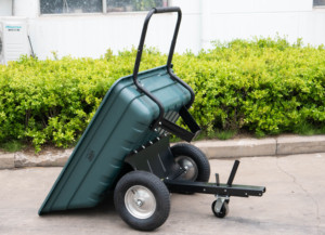 Chariot de jardin robuste en acier, <span class=keywords><strong>remorque</strong></span> basculante, capacité de charge de 295 kg, finition thermolaquée, <span class=keywords><strong>plateau</strong></span> en plastique, <span class=keywords><strong>moto</strong></span>, VTT - Product Image 4