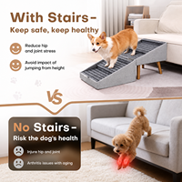 Faltbare Öko-Freundliche Hunderampe aus Massivholz für Kleine Hunde & Katzen Rutschfeste Hundetreppe Haustierzubehör Hunderampe Ottoman für Bett Sofa