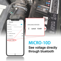Voltmètre numérique MICRO-10D Ble 4.0, testeur de tension de batterie de voiture avec diagnostic automatique pour Android et compatibilité universelle