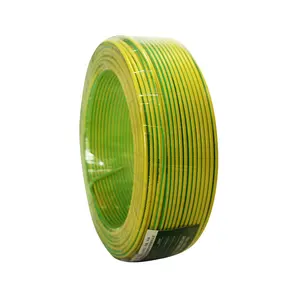 Gaine en PVC conducteur en cuivre 16mm 25 m² couleur jaune/vert câble de mise à la terre du fil électrique