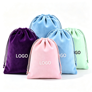 Bolsa de Terciopelo Suave con Cordón, Bolsa de Terciopelo Personalizada con Logotipo para Joyas, Relojes, Pequeños Aparatos, Recuerdos de Boda, Paquete de Almacenamiento para Regalos - Product Image 2